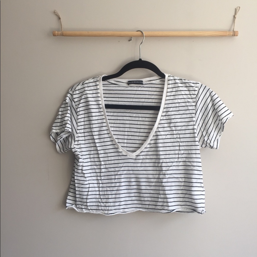Brandy Melville Cropped V-neck